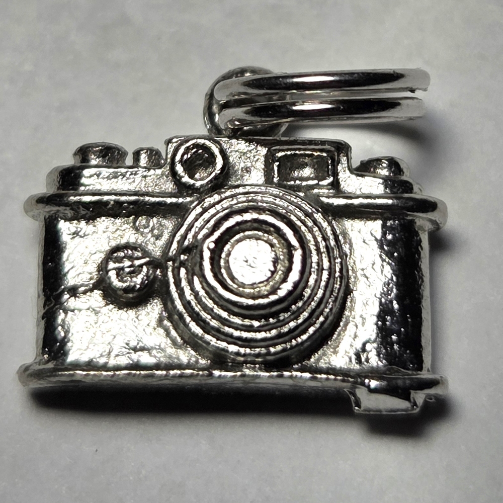 Silver Camera Charm Pendant